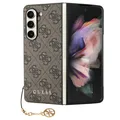 Samsung Galaxy Z Fold5 Guess 4G Charms Braune Hülle