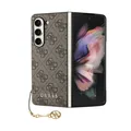 Guess 4G Charms Collection - Hülle für Samsung Galaxy Z Fold 5 (Braun)