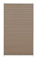 Gardinia Plissee zum Klemmen, Blickdichtes Faltrollo, Alle Montage-Teile inklusive, EASYFIX Plissee verspannt mit Zwei Bedienschienen, Taupe, 40 x 130 cm (BxH)