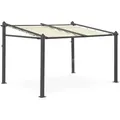 Sweeek - Wandpergola 3x4m Mit Schiebeleinwand