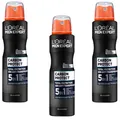 3x 150ml Loreal Men Expert 72h 5in1 Anti-Transpirant Spray Carbon Protect