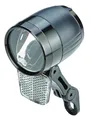 PROPHETE LED-Scheinwerfer – 100 Lux, Standlichtfunktion, Sensorautomatik, StVZO-zugelassen, für E-Bikes und Fahrräder, kompatibel mit Nabendynamo und 6V E-Bike-Akku, Abnehmbarer Reflektor
