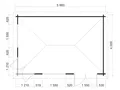 Alpholz 5-Eck Gartenhaus Julia-40 aus Massiv-holz, Gerätehaus mit 40 mm Wandstärke, Garten Holzhaus inklusive Montagematerial, Geräteschuppen Größe: 588 x 400 cm