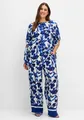 sheego Große Größen: Weite, fließende Hose mit Blumendruck, kobalt gemustert, Gr.40-58 15592802287