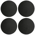 ASA Selection 7855420 Lederoptik Tischset, Ø 38 cm, Polychlorid, schwarz (4 Stück)
