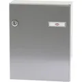 RENZ Tür-Durchwurfbriefkasten Serie 17, 260 x 330 x 100 mm, Stahl RAL 9007, Grau