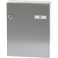 RENZ Tür-Durchwurfbriefkasten SERIE 17, 260 x 330 x 100 mm, Stahl RAL 9007