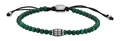 FOSSIL Bead Bracelet Armband Reconstructed Malachite dunkelgrün Neu