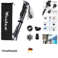 Wanderstöcke Aluminium faltbar 110cm Trekkingstock für Damen Herren Schwarz
