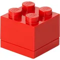 LEGO Mini Box 4 Knöpfe Rot - Kleine Aufbewahrungsbox für Snacks, Schmuck und mehr – Spülmaschinenfest 46 x 46 x 43 mm