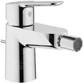 GROHE Bidet-Armatur BauEdge 23331000, verchromt, mit Ablaufgarnitur & Zugstange, aus Messing