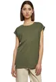 Urban Classics Damen T-Shirt Ladies Extended Shoulder Tee, T-Shirt mit überschnittenen Schultern, aus Baumwolle, erhältlich in vielen Farben, Olive, XXL