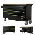 Werkstattwagen Werkzeugwagen Werkbank XXL unbestückt 163x97 cm 9 Schubladen