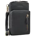 STILORD Payton Handytasche mit Geldbörse zum Umhängen Leder Tasche Brusttasche Brustbeutel Handy Umhängetasche Geldbeutel mit Handyfach für Damen und Herren aus echtem Leder Farbe:schwarz