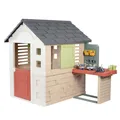 Smoby Life Spielhaus Natur mit Werkstatt - Outdoor-Kinderhaus für Garten oder Terrasse - ab 2 Jahre