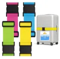 Kofferband Set farbig - Koffergurt besonders auffällig - Gurtband für Koffer & Gepäck - Luggage Strap (20x Kofferband)
