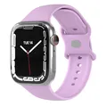EAZY CASE Sport Armband kompatibel mit Apple Watch 38mm 40mm 41mm 42mm verstellbares Ersatzarmband aus Silikon Sport Loop für Apple Watch Serie 9 8 7 6 5 4 3 2 1 SE für Damen Herren Lavendel