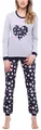 Merry Style Damen Schlafanzug Damen Schlafanzug Zweiteiler lang Pyjama Langarm Lange Hose mit Muster MS10-167 (Melange Blumen, L)