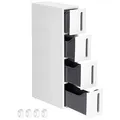 SONGMICS Nischenwagen weiß, grau 17,0 x 45,0 x 83,0 cm