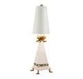 Elstead LIGHTING LED Tischleuchte, Leuchtmittel nicht inklusive, Tischleuchte Beistelllampe Nachttischlampe Stahl Creme H 81 cm 1