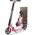 Apollo City Scooter "Phantom Pro" Cityroller klapp- und höhenverstellbar 200mm Tretroller - pink/silber - Rosa/Silber