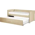 Ausziehbett Samtstoff Troyes 90 X 200 Cm Beige