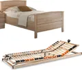 VAJA SET Seniorenbett Eiche Nachbildung & verstellbarem Lattenrost 100x200