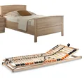 VAJA SET Seniorenbett Eiche Dekor & verstellbarem Lattenrost 100x200