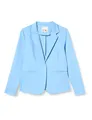 ICHI IHKATE Damen Blazer Jackenblazer Anzugsjacke mit 1-Knopf-Form Stretch Reverskragen Paspeltaschen Slim fit, Größe:S, Farbe:Della Robbia Blue (164020)