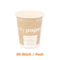Kaffeebecher NatureStar Only Paper 100 ml 50 Stück vollständig recycelbar, lebensmittelecht, Packabgabe