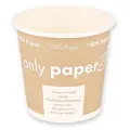 NATURE Star Einweg-Kaffeebecher Only Paper braun, weiß 100 ml, 50 St.