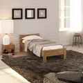 Krok Wood Seniorenbett SiSi aus Massivholz Eiche, 120 x 200 cm + Nachttisch