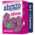 abrazo Minis - 16 Reinigungskissen für Töpfe, Grill, Backofen, handlicher Spülschwamm mit Veganer Pflanzenseife, Küchenschwamm, Reinigungsschwamm