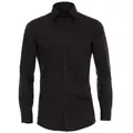VENTI Langarmhemd Hemd unifarben slim fitKent schwarz 42