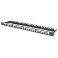 Digitus Patchpanel High Density, DN-91422, 19 Zoll, 0,5HE, schwarz, geschirmt, für 24 Ports