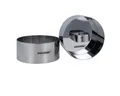 EUROHOME Backrahmen Dessertringe 2er Set - Speiseringe 4 cm aus rostfreiem Edelstahl, Edelstahl, (3 tlg., Backringe mit Deckelschieber), Servierringe für Törtchen, Risotto und mehr