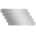 vidaXL Beetumrandung Flexible Rasenkante 5-er Set Verzinkter Stahl 100x14 cm silberfarben