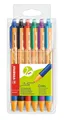 Druck-Kugelschreiber - STABILO pointball - 6er Pack - mit 6 verschiedenen Farben