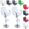 Tresko - 2er Set Barhocker Barstuhl Tresenhocker Küchenhocker Loungesessel Esszimmerstuhl Weiß