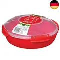 Microwave runde Mikrowellenschüssel | 1,29 l Mikrowellenbehälter mit Dampfventil