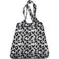 Reisenthel Einkaufstasche Mini Maxi Shopper, leo nero, aus Polyester, in sich verstaubar, mit Henkeln, 43,5 x 63 cm