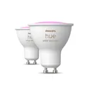 Philips Hue White & Color Ambiance GU10 LED Lampe 400lm - 2er-Set - Weiß