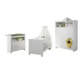 trendteam Babymöbel-Set, Babyzimmer-Set Babymöbel Schrank Wickelkommode Babybett in Weiß