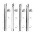 WELL GRILL Universal Gasgrill Brenner, 31cm bis 45cm Edelstahl Brennerrohre Ersatzteile für Landmann, Enders, Tepro, Campingaz, Outback, Taino, Barbecook Gasgrill (4er Pack)