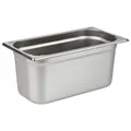APS 81306 GN 1/3 Behälter, rostfreier Gastronormbehälter Edelstahl, Abmessungen 176 x 325 mm/Höhe 150 mm/Volumen 5,7 Liter, Edelstahlfarben