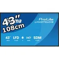 Iiyama Digital-Signage ProLite LH4375UHS-B2AG, 42,5 Zoll, 4K UHD 3840 x 2160 Pixel, 24/7 Betriebszeit
