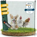 NATURIZ® Weidezaun & mobiler Hundezaun 15m - Camping Zaun für Hunde ohne Strom, Begrenzungszaun, Gartenzaun, Hühnerzaun extrem stabil, 90cm hoch (15m)