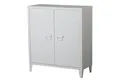 en.casa Aktenschrank »Oripää« mit 2 Türen Stahl 90x80x33 cm Weiß
