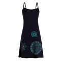 Vishes Spagettiträger Damen-Kleid in schwarz I Größe XS (34) I Handgefertigt aus 100% Baumwolle I Kleid mit verstellbaren Träger I Ideal für Sommer I Nachhaltige Alternative Bekleidung