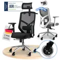 ELITESEATS Bürostuhl Ergonomisch [Kratzerfreie Rollen, Atmungsaktiv] Ergonomischer Schreibtischstuhl | Büro Stuhl 150 kg Belastbar | Computerstuhl - Schwarz